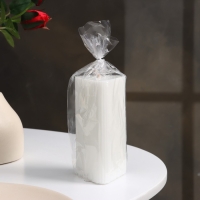 Свеча декоративная "Треугольник с гранями",6х12 см, белая, 12 ч Свеча декоративная "Треугольник с гранями",6х12 см, белая, 12 ч