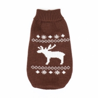 Свитер "Олень", 2XL (ДС 41, ОШ 41, ОГ 36-60 см), коричневый Свитер "Олень", 2XL (ДС 41, ОШ 41, ОГ 36-60 см), коричневый