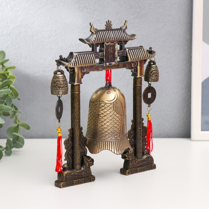 Колокол-гонг металл настольный Колокол-гонг металл настольный "Драконы" 21,5х22х5 см