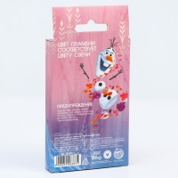 Набор свечей в торт 6 штук, с цветным пламенем, Холодное сердце