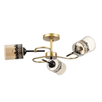 Люстра "Марси" 3хЕ27 40Вт черно-золотой 50х50х27 см BayerLux Люстра "Марси" 3хЕ27 40Вт черно-золотой 50х50х27 см BayerLux