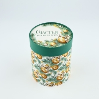 Коробка подарочная круглая &laquo;Счастья в новом году&raquo;, 12 х 16 см, Новый год