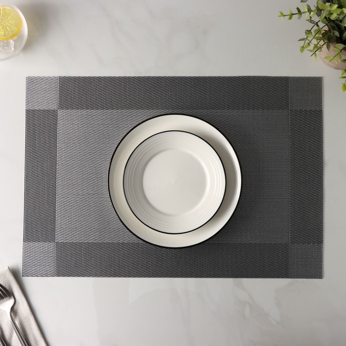 Салфетка сервировочная на стол Доляна «Шахматы», 45×30 см, цвет серебристый Салфетка сервировочная на стол Доляна «Шахматы», 45×30 см, цвет серебристый