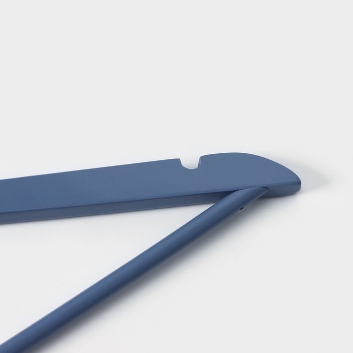 Плечики - вешалки для одежды LaDо́m Brillant, 44,5&times;23&times;1,2 см, 3 шт, деревянные, широкие плечики, цвет синий