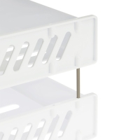 Набор лотков для бумаг горизонтальный Стамм "Сити", набор 2 штуки, на металлических стержнях, белый Набор лотков для бумаг горизонтальный Стамм "Сити", набор 2 штуки, на металлических стержнях, белый