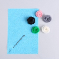 Валяние из шерсти. Объёмная картина &laquo;Котёнок&raquo;, 10х10 см