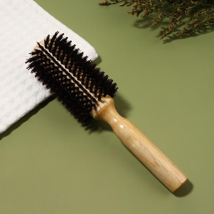 Брашинг &laquo;Натурель&raquo;, d = 3/6 &times; 22 см, комбинированная щетина, цвет &laquo;светлое дерево&raquo;