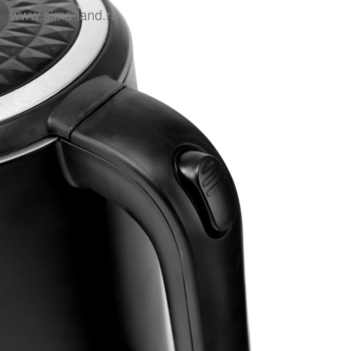 Чайник электрический Centek CT-0020, пластик, бесшовная колба металл, 1.7 л, 2200 Вт, черный