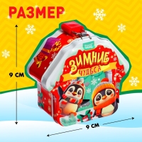 Новый год! Игрушка-сюрприз &laquo;Зимние чудеса&raquo;, 2в1, мялка и бусы, 9 &times; 9 см