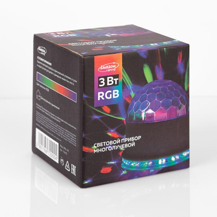 Световой прибор &laquo;Вокруг сферы&raquo; 12 см, свечение RGB, 220 В, белый