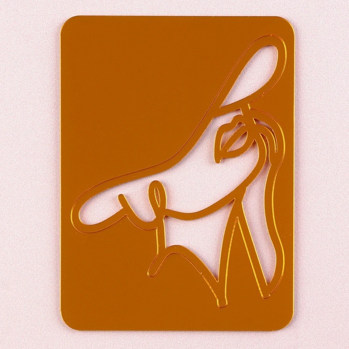 Набор топперов «Девушка в шляпе», цвет золото Набор топперов «Девушка в шляпе», цвет золото