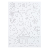 Декор на окна &laquo;Волшебные узоры&raquo;, 4 листа с основами для вырезания, формат А1