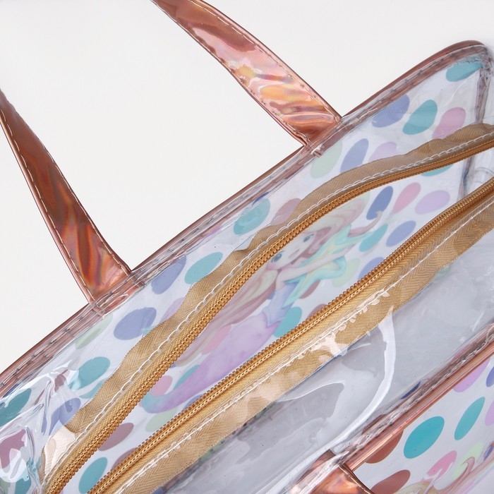 Набор косметичек для бассейна, 2 в 1, цвет золотой/разноцветный