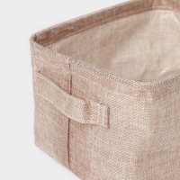 Корзинка для мелочей с ручками Доляна &laquo;Тильма&raquo;, 20&times;17&times;13 см, цвет бежевый