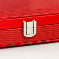 Шкатулка кожзам для украшений "Рептилия алая" миниатюра комбинированная 4,5х10х15 см Шкатулка кожзам для украшений "Рептилия алая" миниатюра комбинированная 4,5х10х15 см