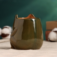 Горшок "Лягушка" зеленый, 8,5х8х9см Горшок "Лягушка" зеленый, 8,5х8х9см