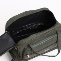 Сумка дорожная на колёсах, отдел на молнии, с увеличением, 2 наружных кармана, цвет хаки Сумка дорожная на колёсах, отдел на молнии, с увеличением, 2 наружных кармана, цвет хаки