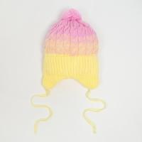 Шапка для девочки, цвет розовый/желтый, размер 53-56 см Шапка для девочки, цвет розовый/желтый, размер 53-56 см