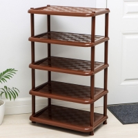 Полка для обуви &laquo;Универсал&raquo;, 5 ярусов, 49,7&times;30,7&times;83,7 см, цвет коричневый