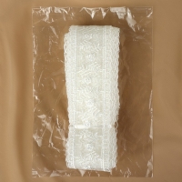 Кружево на сетке, 50 мм &times; 11 &plusmn; 1 м, цвет айвори