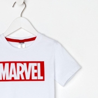 Футболка MARVEL, рост 98-104, белый