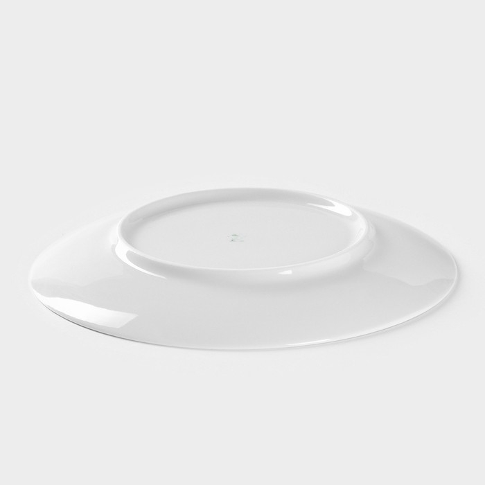 Тарелка фарфоровая &laquo;Ботаника. Мята&raquo;, d=20 см, цвет белый