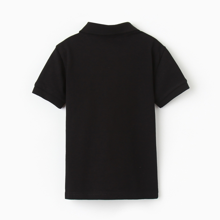 Футболка детская поло MINAKU: Basic line цвет черный, рост 104