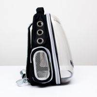 Рюкзак для переноски кошек, прозрачный, 34 х 25 х 40 см, чёрный Рюкзак для переноски кошек, прозрачный, 34 х 25 х 40 см, чёрный