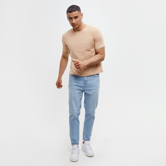 Футболка мужская MINAKU: Basic line MAN цвет бежевый, размер 50