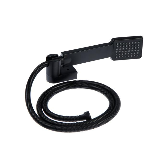 Смеситель для ванны Accoona A7122F, силумин, картридж 35 мм, излив 30 см, черный Смеситель для ванны Accoona A7122F, силумин, картридж 35 мм, излив 30 см, черный