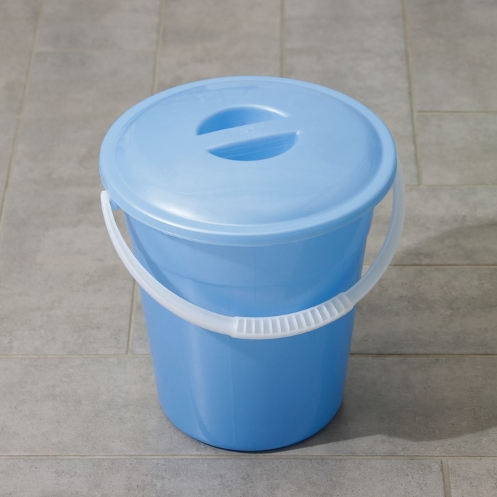 Ведро пищевое с крышкой &laquo;Евро&raquo;, 8 л, особопрочное, цвет МИКС