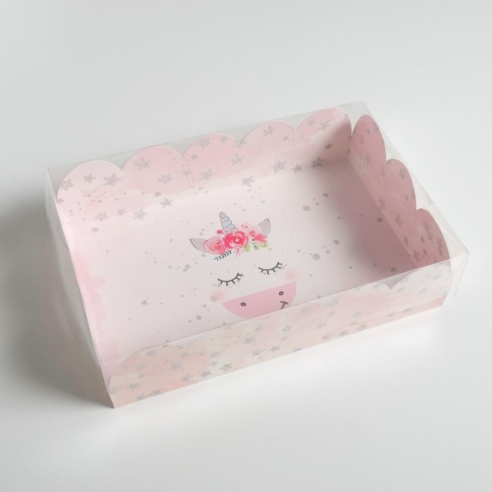 Коробка для печенья, кондитерская упаковка с PVC крышкой, &laquo;Чудесных мгновений&raquo;, 20 х 30 х 8 см