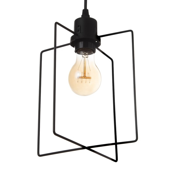 Светильник ЭкономСвет "Фламент" 1x40Вт E27 черный 16х16х26-78 см.