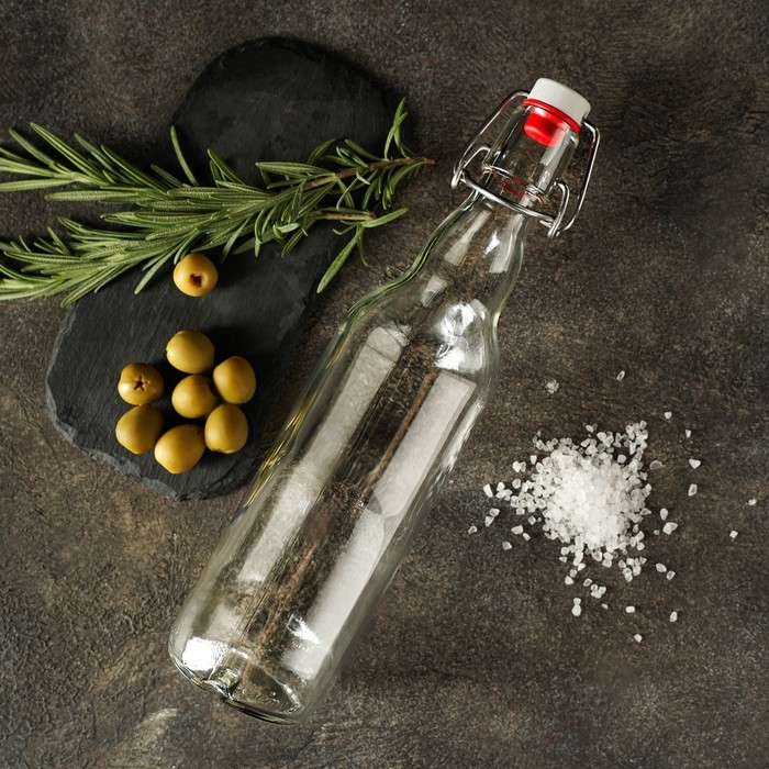 Бутылка бугельная, 500 мл, с пробкой, цвет прозрачный Бутылка бугельная, 500 мл, с пробкой, цвет прозрачный