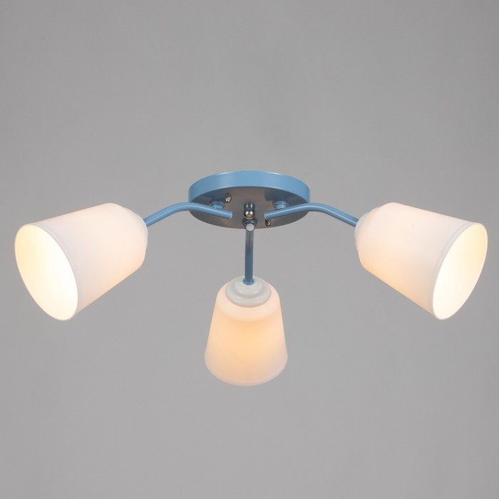 Люстра Люстра "Онлайн" (цил.) 3х15Вт Е27 МОДЕЛЬ:BR 00278 голубой 50х50х15см