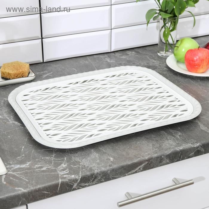 Поднос с вкладышем для сушки посуды «Колос», 45,5×36 см, цвет МИКС Поднос с вкладышем для сушки посуды «Колос», 45,5×36 см, цвет МИКС