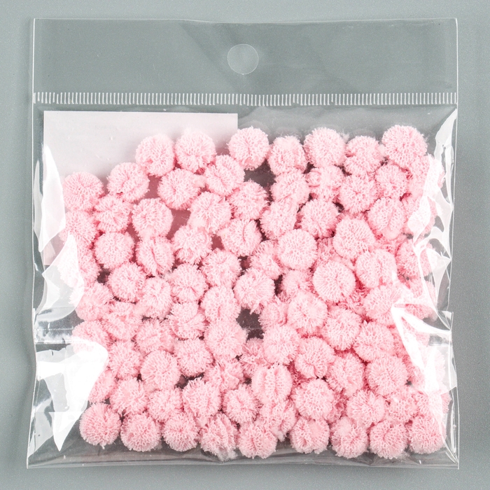Набор деталей для декора &laquo;Бомбошки&raquo;, 100 шт., размер одной шт. &mdash; 1 см, цвет розовый