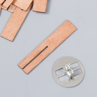 Фитиль с держателем двойной для свечи дерево 1х5 см Фитиль с держателем двойной для свечи дерево 1х5 см