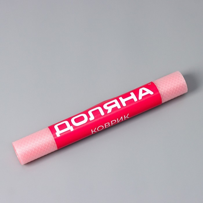 Коврик противоскользящий Доляна &laquo;Круги&raquo;, 30&times;150 см, цвет розовый, прозрачный