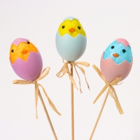 Декор на палочке &laquo;Цыплята&raquo;, пасхальный, 3 шт., 4 &times; 12,5 &times; 25 см