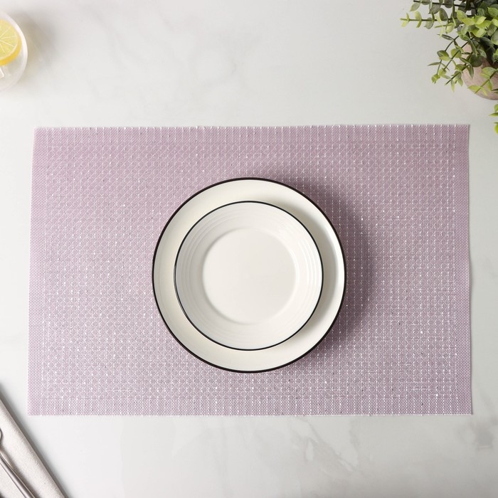 Салфетки сервировочные на стол Доляна, 4 шт, 45×30 см, ПВХ, цвет розовый Салфетки сервировочные на стол Доляна, 4 шт, 45×30 см, ПВХ, цвет розовый