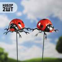 Набор штекеров "Божья коровка", 2шт, 40см Набор штекеров "Божья коровка", 2шт, 40см
