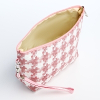 Косметичка на молнии, цвет белый/розовый Косметичка на молнии, цвет белый/розовый