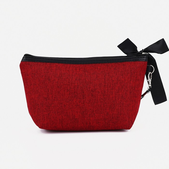 Косметичка на молнии, цвет бордовый