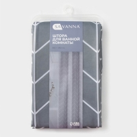 Штора для ванной SAVANNA, 180&times;180 см, цвет серый