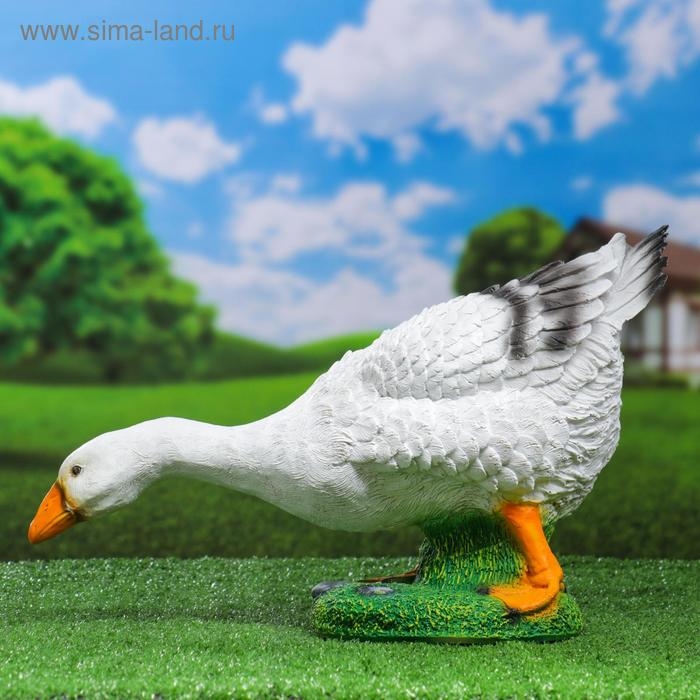 Садовая фигура Садовая фигура "Гусь шея вниз" 50х18х30см