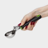 Ложка для мороженого Доляна Lime, 20&times;5,3 см, цвет чёрно-зелёный