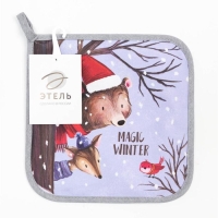 Прихватка "Magic winter" 19х19 саржа,100% х/л,ватин 250г/м2