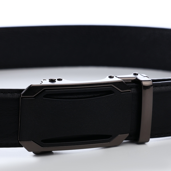 Ремень мужской, ширина 3,6 см, пряжка автомат, цвет чёрный Ремень мужской, ширина 3,6 см, пряжка автомат, цвет чёрный