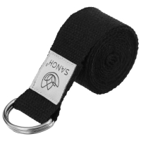 Ремень для йоги Sangh, 180х4 см, цвет чёрный Ремень для йоги Sangh, 180х4 см, цвет чёрный